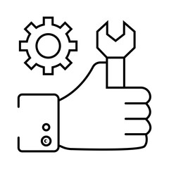 hand wrench icon vector illustration