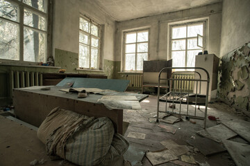 Abandoned kindergarten in the city of Pripyat, Chernobyl.