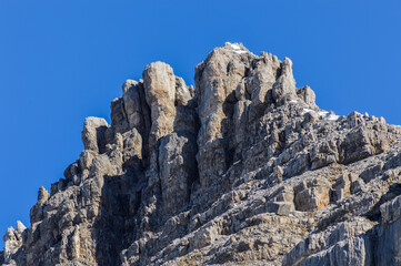 Fototapeta premium Rocky mountain peak of Dolomites Alps near Madonna di Campiglio (TN) in Italy