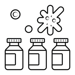 COVID-19 Coronavirus Vaccine Icon vector