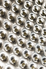 silver sheet with round holes