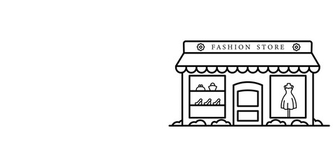 Boutique clothing store icon vector