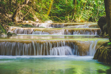 The waterfall is a floor flowing down.