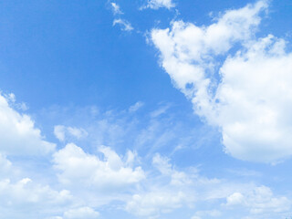 Beautiful sky and clouds background.The sky is blue with clouds, beautiful by nature.
