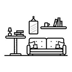 living room icon vector. living room insect icon vector symbol