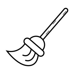 broom icon vector illustration photo
