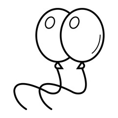 Bunch of balloons icon vector