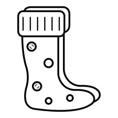 Warm socks linear icon vector