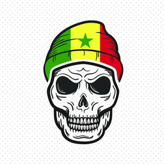 country flags with skull