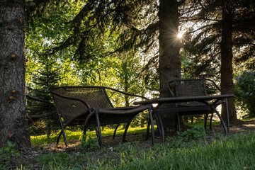 Outdoor Wicker Furniture In Shade