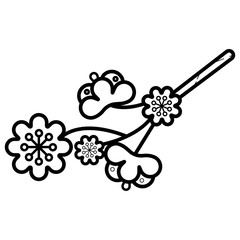 Vector illustration bouquets of flowers.