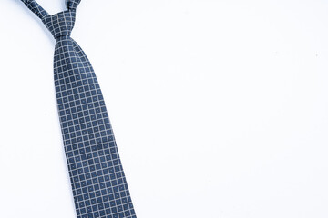 Black neck tie isolated on white