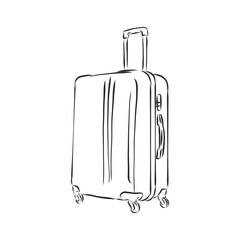 Suitcase Travel. Vector illustration, doodle style. suitcase, vector sketch illustration