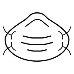 Surgical mask or medical mask isolated. Protection from virus or coronavirus