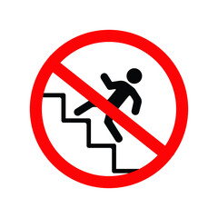 No Sign up the stairs