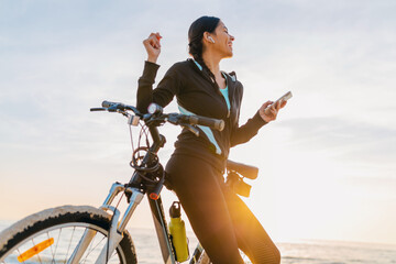 fitness woman on beach