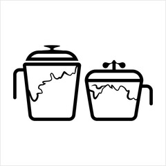 Cracked Broken Blender Mixer Jar Icon, Kitchen Home Electric Appliance