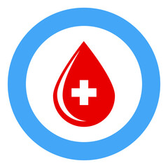 world diabetes day banner - a drop of blood in a blue circle