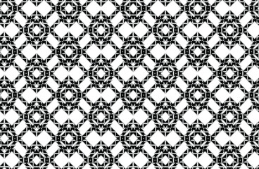 Diagonal black oval block repeating pattern of angular shapes and outlines on a white background, vector illustration