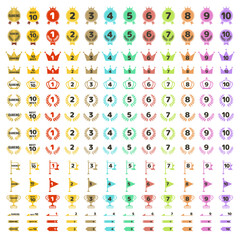 イラスト素材: ランキング　アイコン　セット