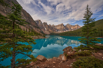 Beautiful place to contemplate Moraine Lake in Canada