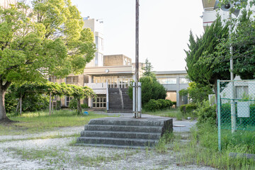 廃校の風景　埼玉県春日部市　日本