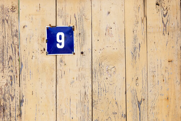 House number, street number.