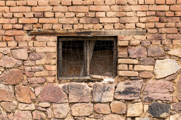 Abandoned ruined house,