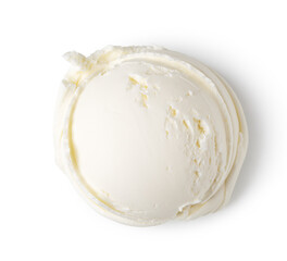 Scoop of vanilla ice cream
