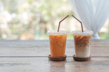 Ice coffee and ice tea.
