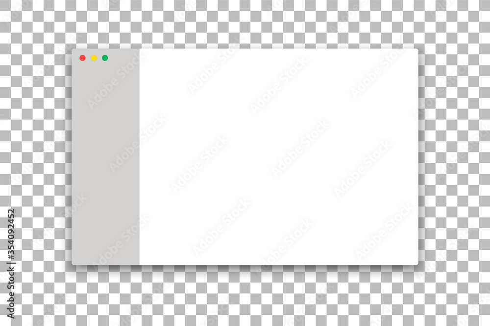 Poster web window mockup. web page for computer ui template.