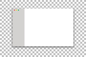 Web window mockup. Web page for computer ui template.