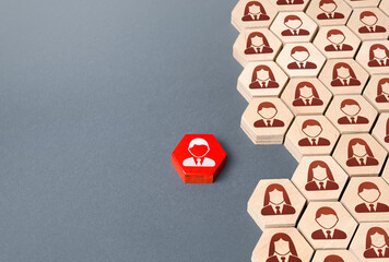 Red person is outside of order system. Refusal to participate, withdrawal in protest. Exit project,...