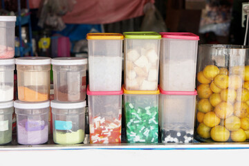 Powder for making fruit nectar. 