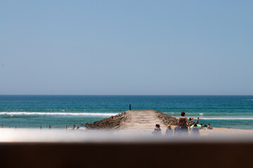 Costa de Caparica is the famous tourist destination, with the typical tiny colorful house, big sandy beaches, and the ocean waves.
