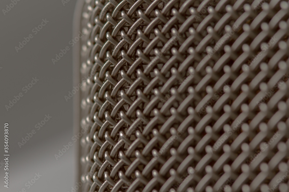 Wall mural macro texture of brown metal grid