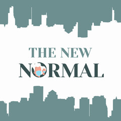 new normal concept,  people wearing mask, After Outbreak . After the Coronavirus or Covid-19 causing the way of life of humans to change to new normal