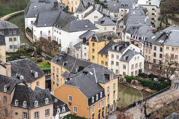 Fototapeta na wymiar Quaint European village in Luxembourg.