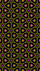 Ornate geometric pattern and abstract colored background