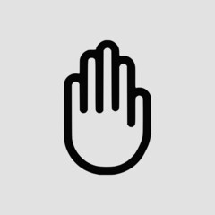Vector Illustration of A Hand Icon | Vector Line Icon | Accessibility Vector Icon | Single Vector Icon