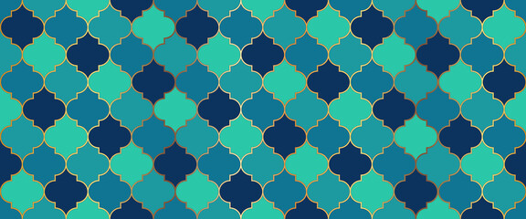 Moroccan Seamless Pattern Turkish Mosque Window Motif. Moroccan Seamless Mosaic 
