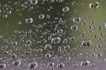 water drops on a glass