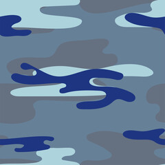 Fototapeta premium Military camouflage seamless pattern. Khaki texture. Trendy background. Abstract color vector illustration. For design wallpaper, fabric, wrapping paper.