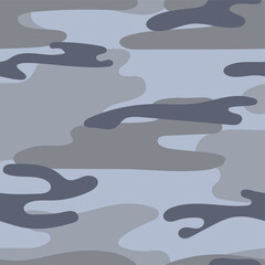 Military camouflage seamless pattern. Khaki texture. Trendy background. Abstract color vector illustration. For design wallpaper, fabric, wrapping paper.