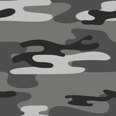 Military camouflage seamless pattern. Khaki texture. Trendy background. Abstract color vector illustration. For design wallpaper, fabric, wrapping paper.