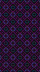 Ornate geometric pattern and abstract colored background