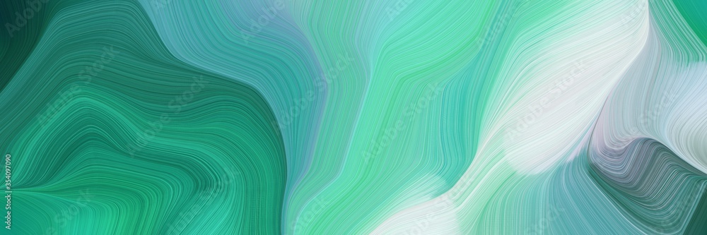 Poster beautiful and smooth elegant graphic with waves. modern waves background illustration with blue chil