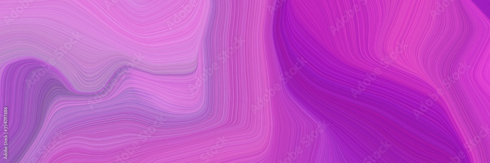 Poster beautiful and smooth dynamic elegant graphic. modern soft swirl waves background design with medium orchid, plum and dark orchid color
