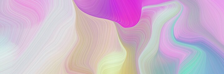 Fototapeta premium beautiful and smooth dynamic elegant graphic. modern soft curvy waves background design with thistle, medium orchid and sky blue color