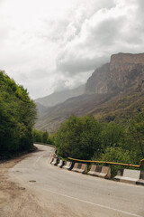 Mountain road on a steep slope
mountain trip